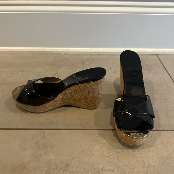 Jimmy Choo Black Patent Leather Heels - Picture 4 of 9